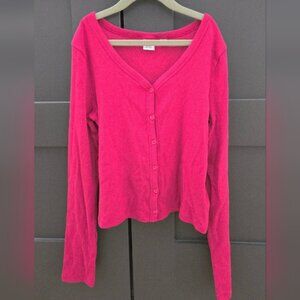 GAP Kids Pink Ribbed Button Down Shirt